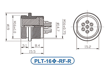PLT-165-RF-R 錩鋼 金屬 連接器