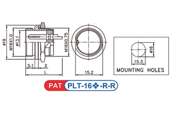 PLT-164-R-R 錩鋼 金屬 連接器